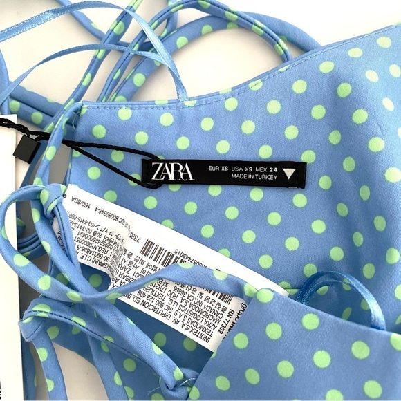 Zara Polka Dot Cropped Top & Mini Skirt 2 Pieces Set - Picture 7 of 12